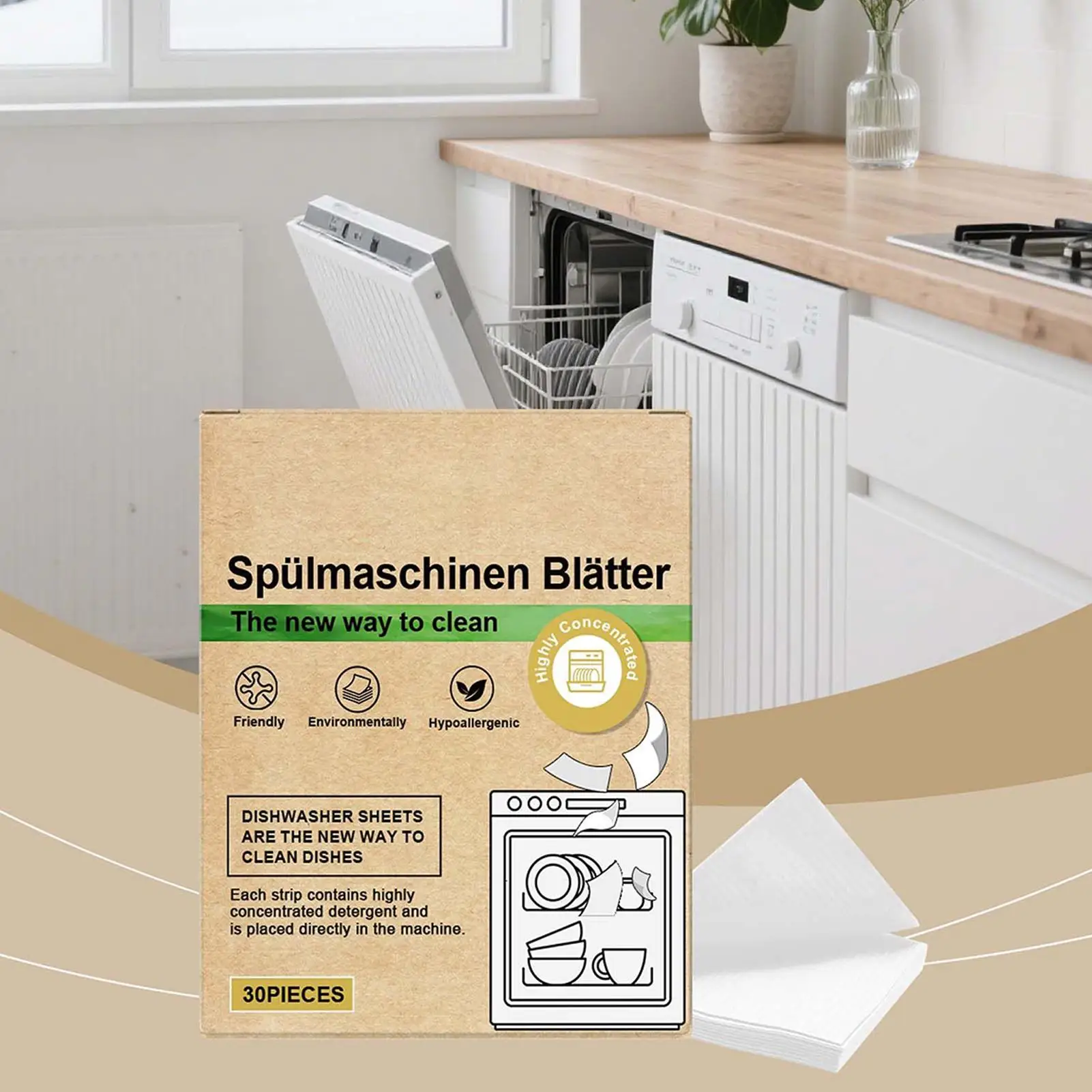 30pcs Dishwasher Cleaning Sheets Removes Odor Dishwasher Cleaner And Deodorizer For Kitchen Home Laundry Washing Machine 3