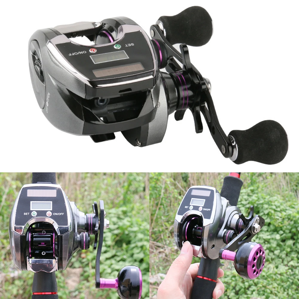 

1pc Water Drop Wheel 8.0:1 Solar Digital Display Lure Water Drop Reel Single/Double Rocker Sea Reels Fishing Accessories