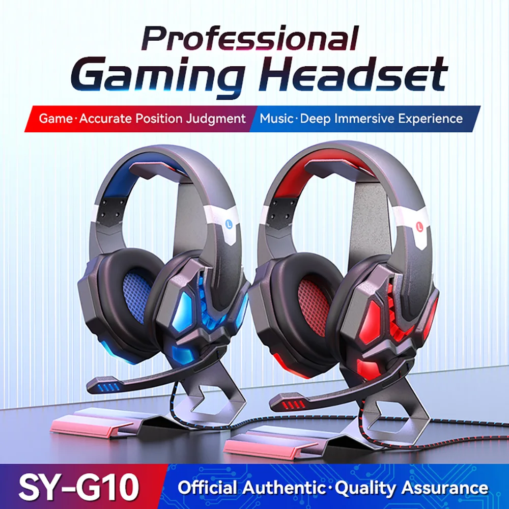 Game Headphones Gaming Headsets Bass Stereo Overhead Earphone Casque