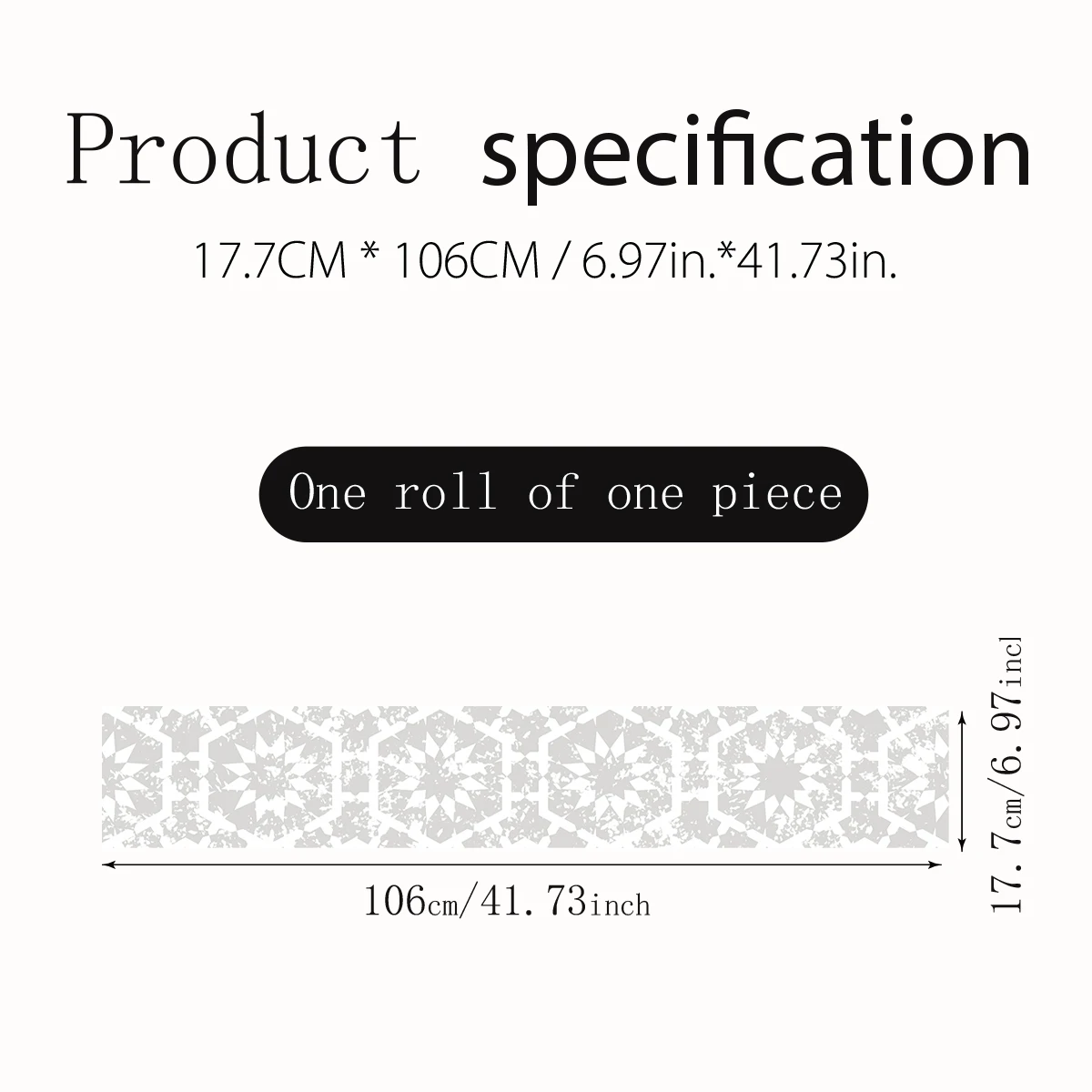 Bohemian Printed Home Decoration Self-Adhesive Waterproof Stair Sticker Self-Adhesive Moisture Resistant Paper 1 Roll