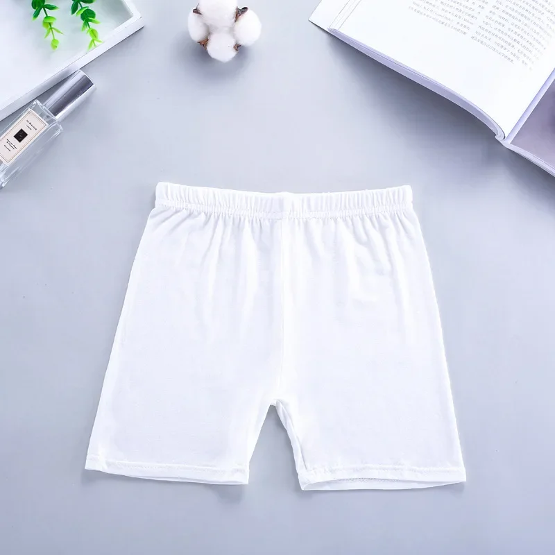 Kids Comfy Girls Five-Point Shorts Summer Children High Waist Elastic Slim Sports Pants Baby Girl Leggings