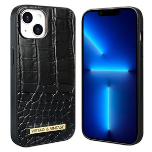 Vietao Retro business leather mobile phone cover for iphone 14 pro max 13 12 11 promax XR Black color cell phone case