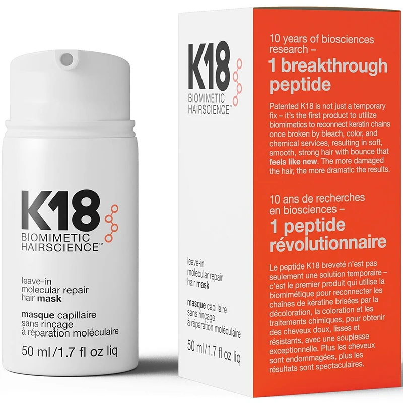 Original K18 Repair Hair Mask Leave-In Molecular Damage Restore Soft Hair Deep Keratin Scalp Treatment Hair Care Product 50ml images - 6