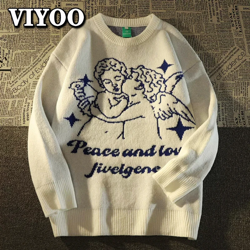Women's Men's Y2K Clothes Winter Cartoon Knitted Sweater Sweashirts Cold Blouse Tops Jumper Clothing Pullover Christmas Sweater