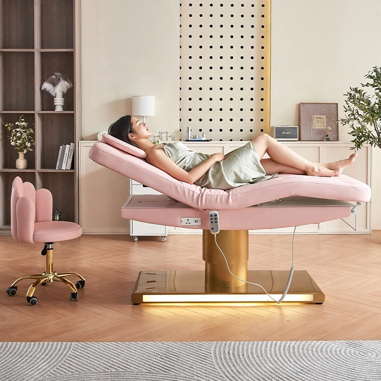 Custom 3 motors electric massage table Beauty Salon Spa Lash Beauty Facial Bed 5