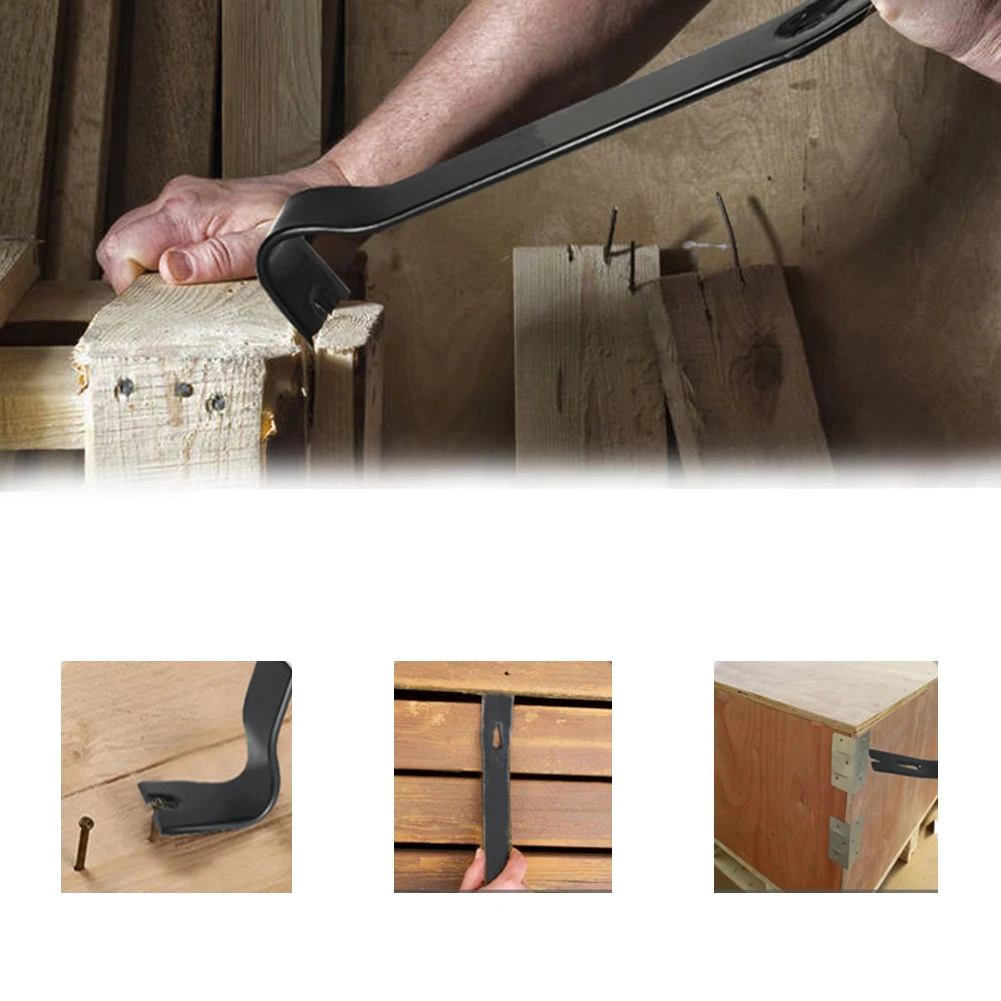 편안한 블랙 네일 리프터 프라이 바 리무버 도구, 작업장 장비 난파선 바, 당기는 수공구, 9 인치