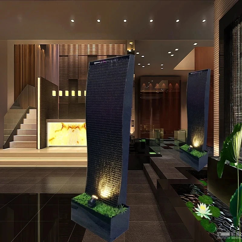 

China Factory Restaurant Decoration Led Lighting Artificial Waterfall Acrylic Indoor Water Fountains