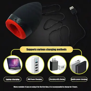 Automatic Male Masturbation Cup Tongue Licking  Adult Goods Sucking Machine with Heating Male Masturbator Vibrator Oral Sex Toys
