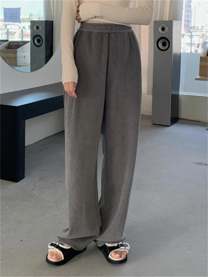 

Alien Kitty M-L High Street Sports Pants Women Slim Straight Winter Chic Fashion 2023 Solid Loose Office Lady All Match Casual