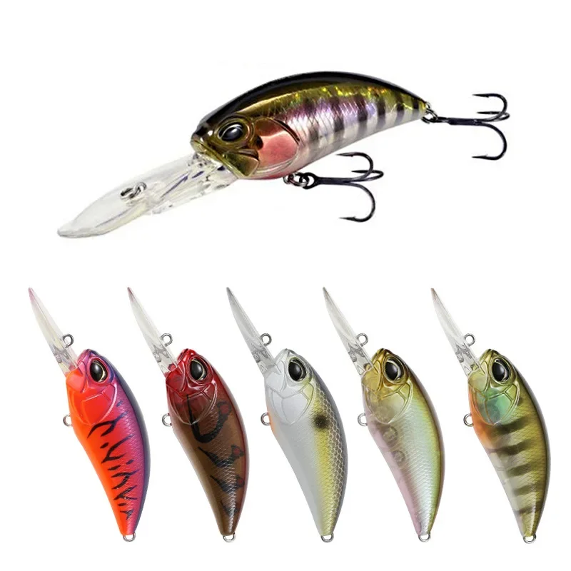 Hochwertiger Wobbler Angel köder japanisches Design Lärm Kurbel köder 6g 42mm schwimmender Kurbel köder für Bass Barsch Hecht Pesca