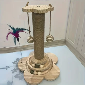 Tiragraffi per gatti in legno massello, tiragraffi per gatti, tiragraffi per gatti, tiragraffi per gatti, giocattoli durevoli per gatti