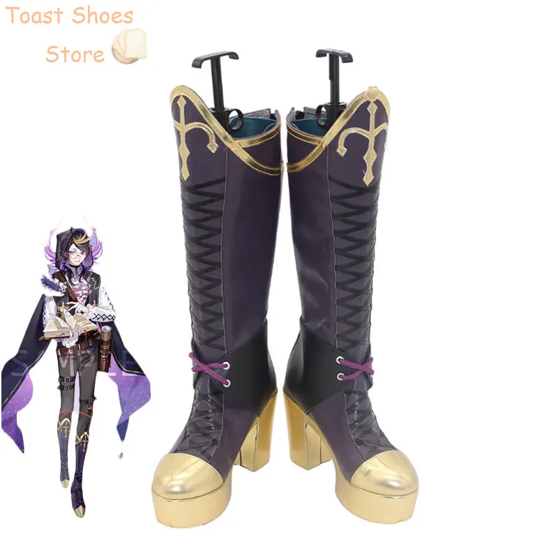 

Shu Yamino Cosplay Shoes Vtuber Cosplay Prop Halloween Carnival Boots Anime PU Leather Shoes Costume Prop