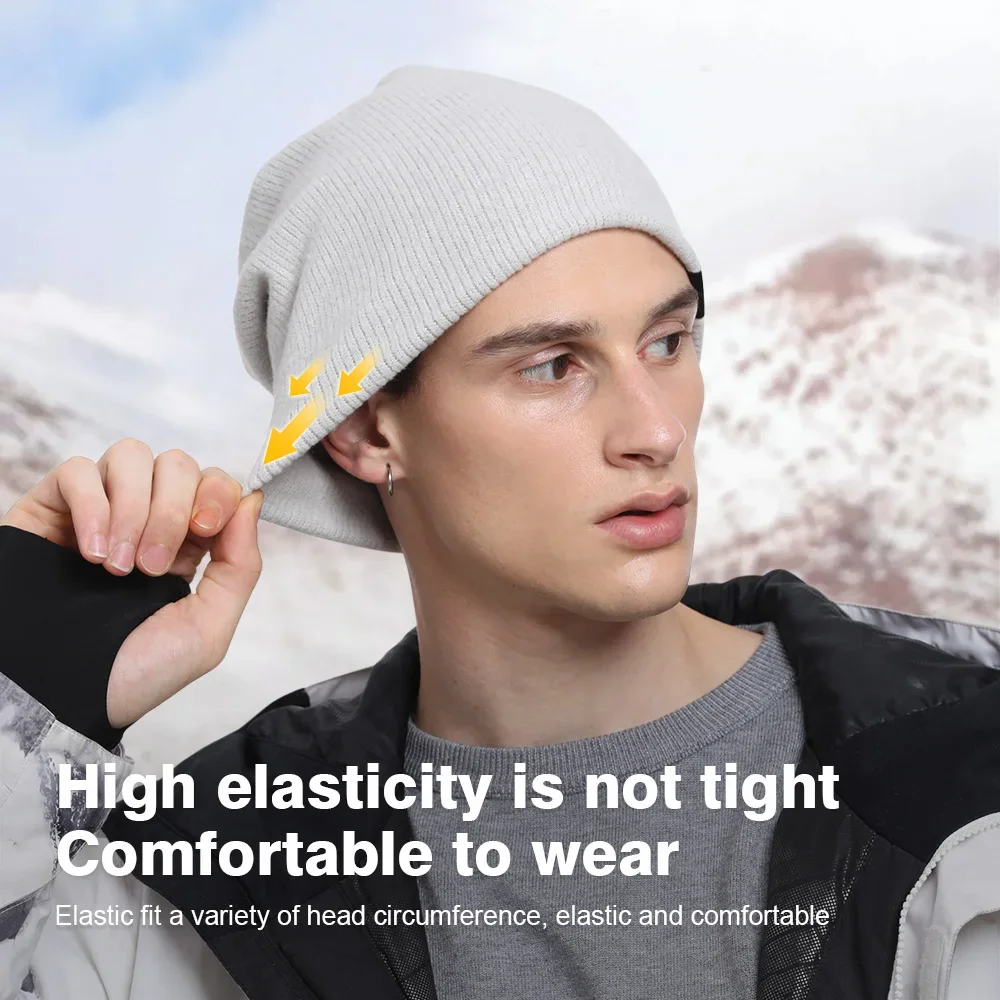 Thermal Beanie Hat Sports Skull Hat Soft Warm Casual for Running Cycling Sleeping Walking Sports Autumn Winter Headwear