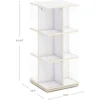 Rotating Book Display - White: Spinning Plywood Storage Bookshelf with Acrylic Windows for Kids Classroom, Playroom, or Bedroom 2