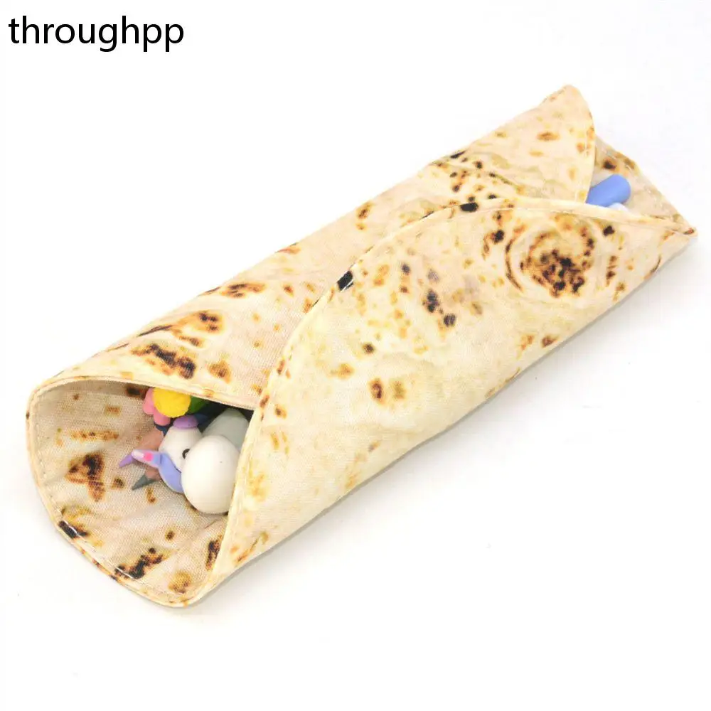 

Special Pancake Shape Pencil Cases Creative 3D Pen Bag Fountain Pen Case