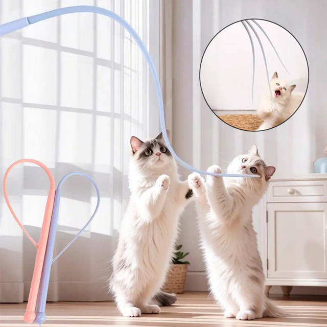 Cat Interactive Toy Simulated Mouse Tail Cat Teaser Toy Funny Silicone Mouse Long Tail Stick Cat Toy Indoor Kitten Teaser Stick Cat Interactive Toy Simulated Mouse Tail Cat Teaser Toy Funny Silicone Mouse Long Tail Stick Cat Toy Indoor Kitten Teaser Stick