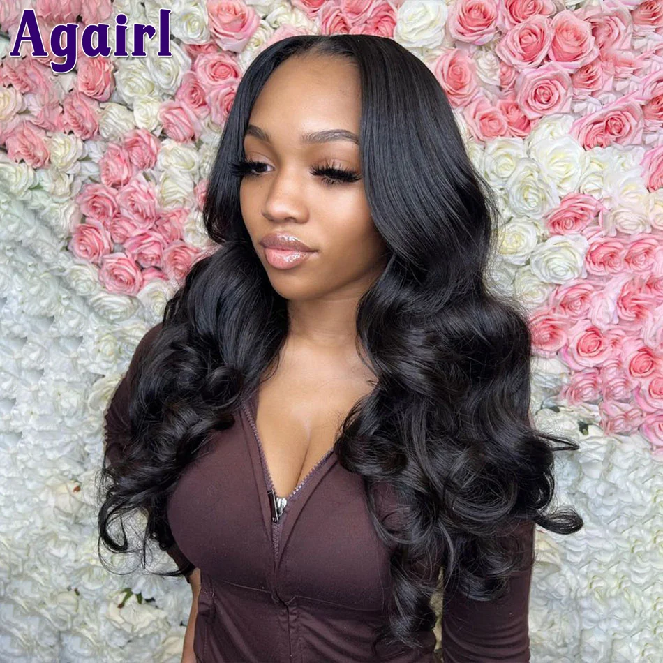 Highlights 30 Body Wave Wig Glueless 13x4 Lace Front Wig Black Wig with Brown Stripe 13x6 Lace Frontal Human Hair Wigs For Women