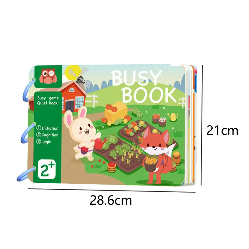 Libro silencioso para niños de 1 a 3 años, juguetes de viaje Montessori  para niños, libro de tela suave, juguetes silenciosos para niños y niñas