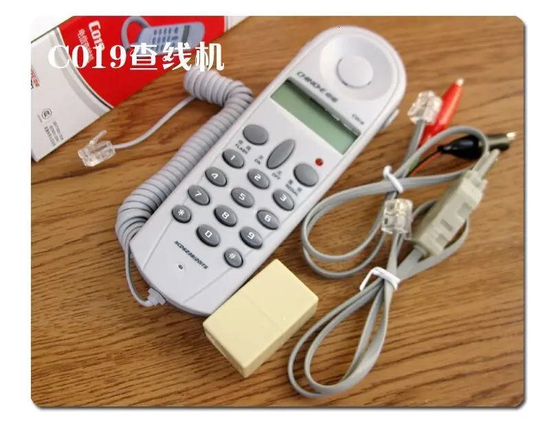 Grey wire tracker CTT Netcom Telecom Check line survey cable C019 telephone Tester FSK/DTMF dual ID 110 to alligator clip set network wire tester