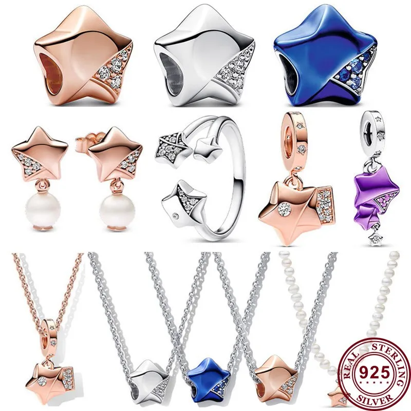 

2022 New 925 Silver Lucky Star Series Guardian's Preferred Star Charm For Women's Original Bracelet DIY Fashion Charm Jewelry