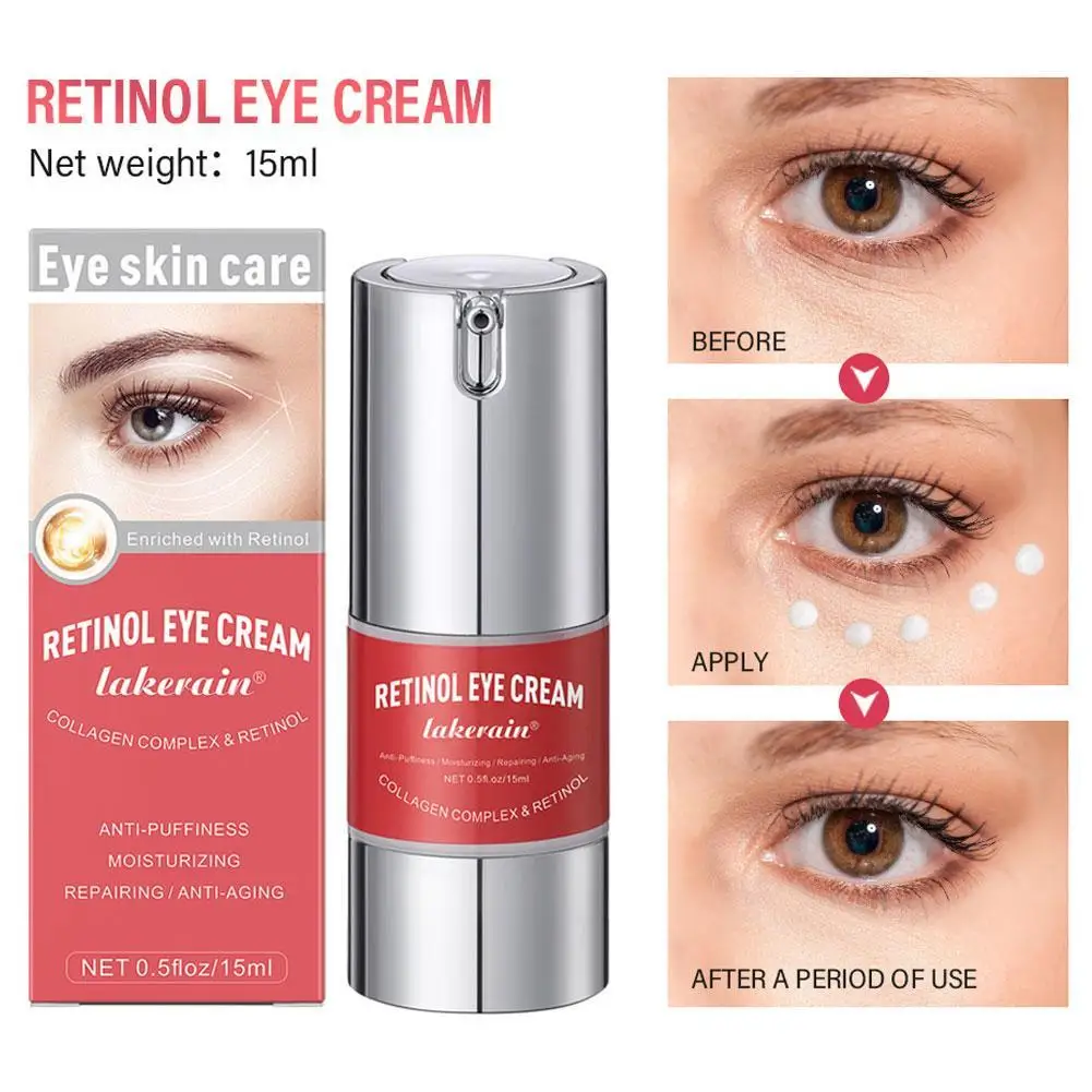 Retinol Anti-Wrinkle Eye Cream Remove Eye Bags Dark Circles Anti Aging Lifting Firming Whitening Moisturizing Brighten Skin Care whitening eye patches 60pcs remove eye bags and lighten dark circles gel anti wrinkle eye mask korean cosmetics патчи для глаз