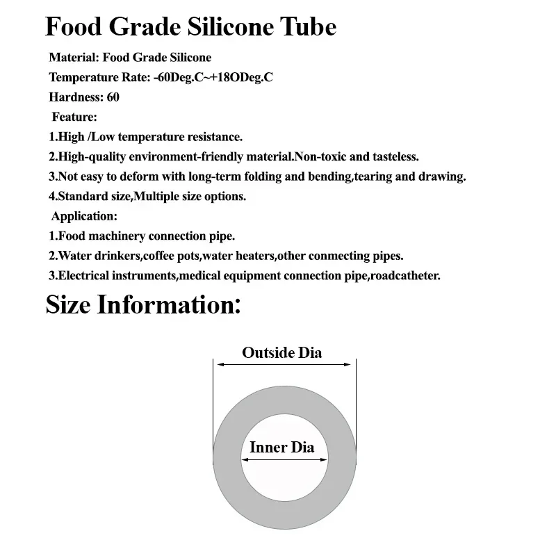 1/3/5/10M Silicone Tube Food Grade Rubber Hose Flexible Aquarium Air Irrigation Pipes Water Connector Garden Hoses