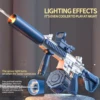 New M416 Second Water Gun Spitfire version Automatic Electric Repeating Muzzle Flash Water Gun Blue Pink Children's Outdoor Toys 2