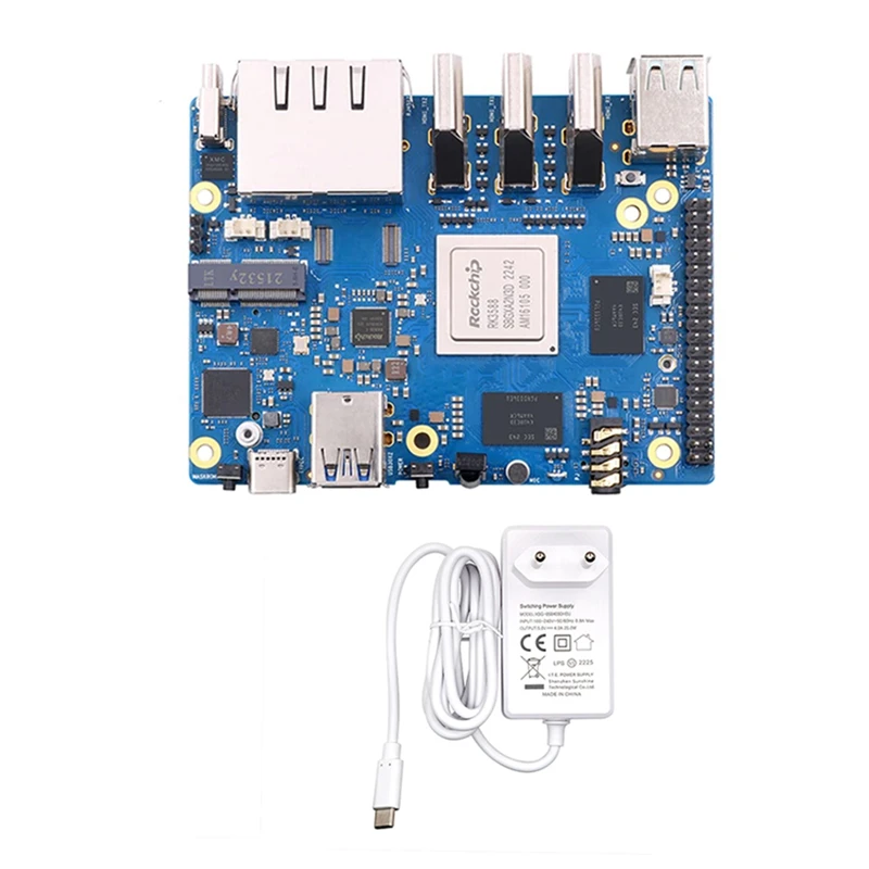 오렌지 파이 5 플러스용 개발 보드, 와이파이 6 BT 모듈, 8GB RK3588, 64 비트, 2.5G M.2 슬롯, 지지대 2230