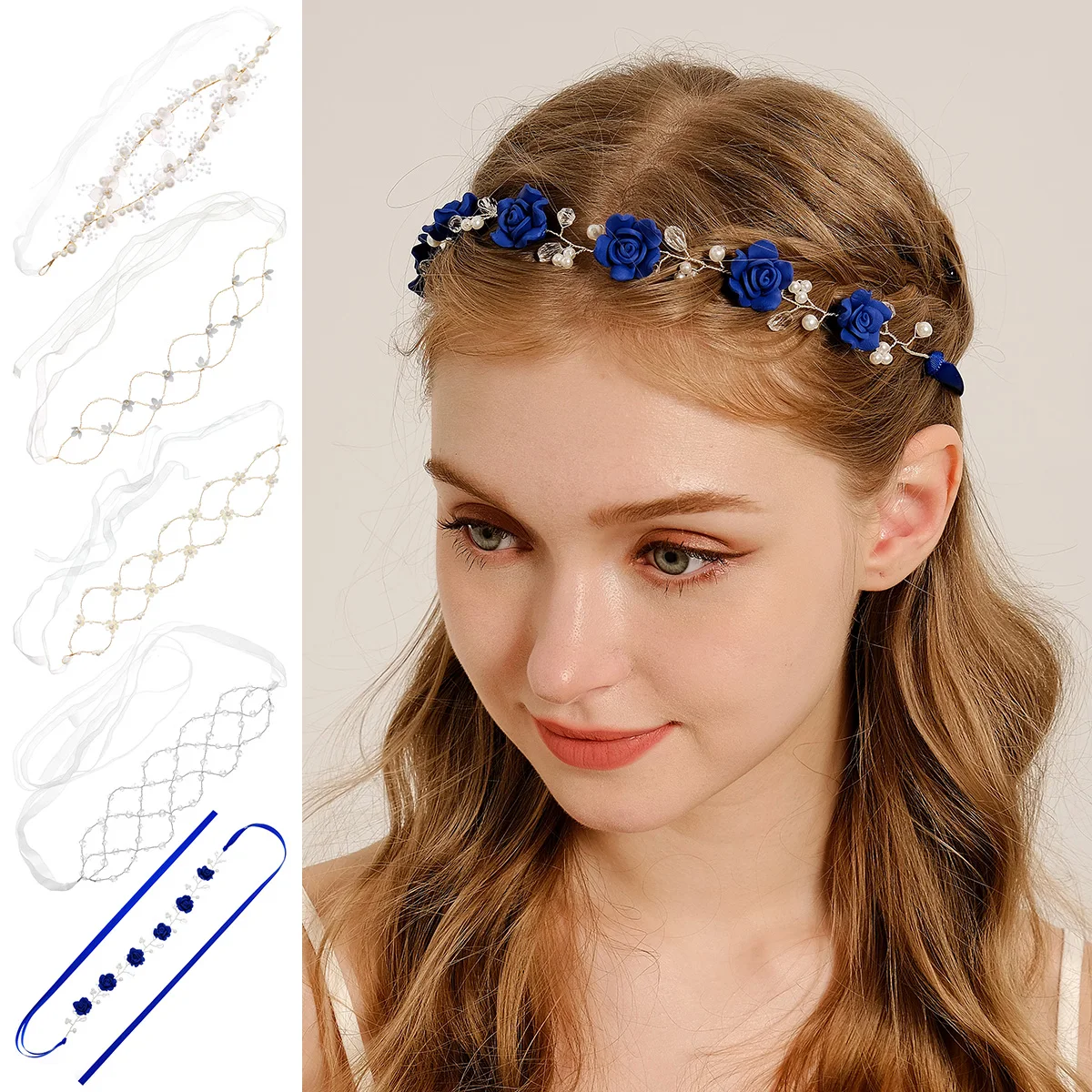 Pearl Wreath Headband Wreath Bride Garland Head Hoop Bride Hair Band Hair Vine Wedding Bridal Wedding Dress Accessories