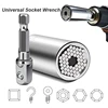 Kesitoyo Multifunctional Silvery 7 to 19mm Magic Socket Multi Purpose Wrench Extension Rod Electric Hand Drill Screw Tool Set 2