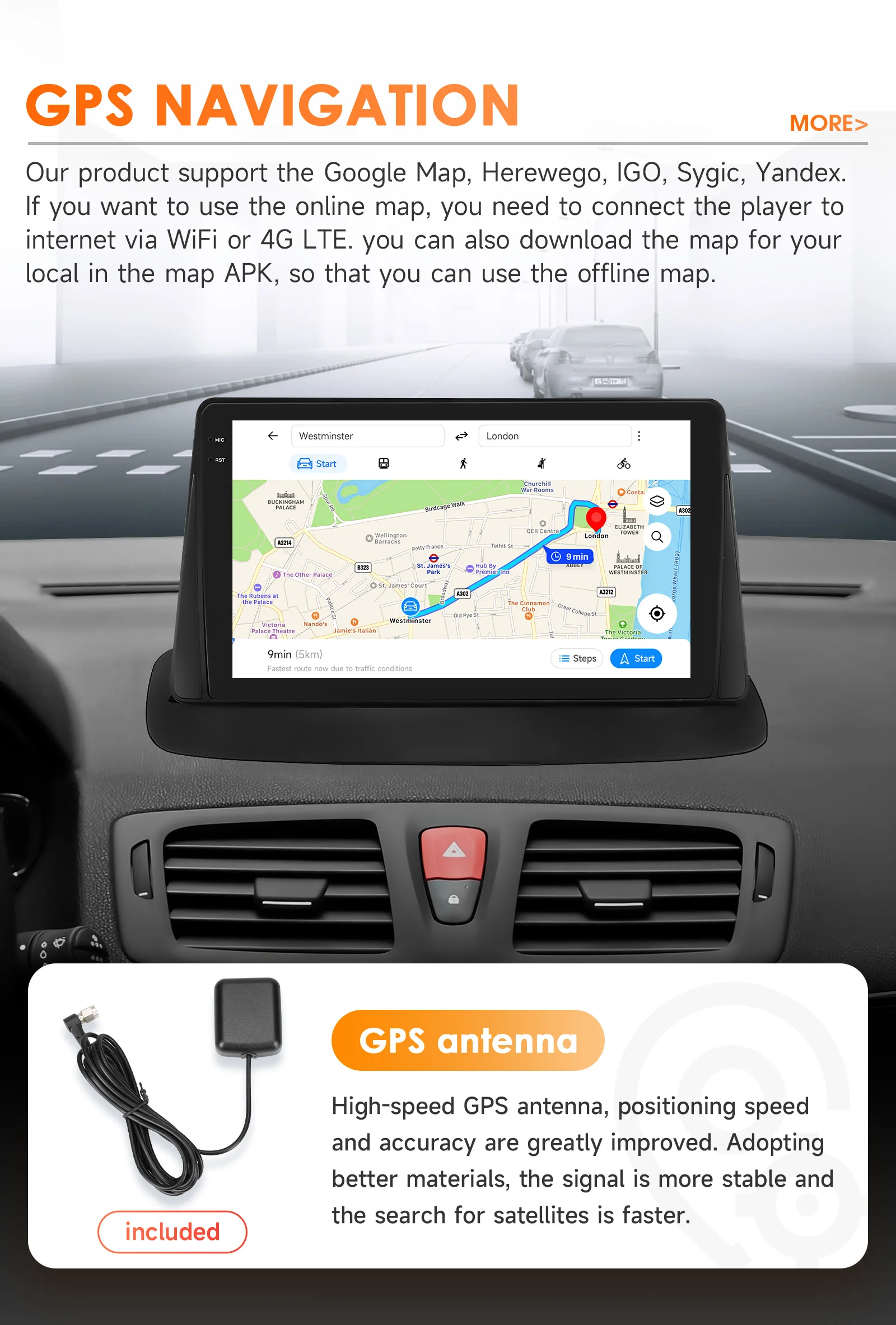 Hizpo 8 Core 2Din Android 14 Autoradio Für Renault Megane 3 2008-2014 AI Auto Multimedia GPS 4G Carplay von Qualcomm Snapdragon6115 – Detail 31
