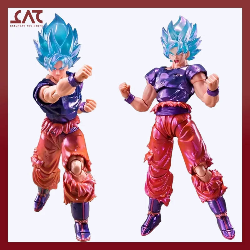 

100%In Stock Original Bandai S.H.Figuarts Dragon Ball Z Shf Super Saiyan God Son Goku Ssgss Kaio-Ken Jump V30th Anime Model Toys