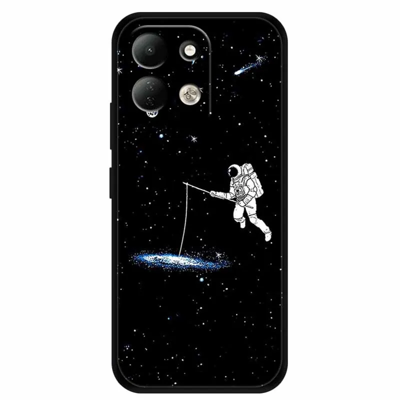 Lion Design Soft Silicone Phone Cover - Black TPU Bumper Case
