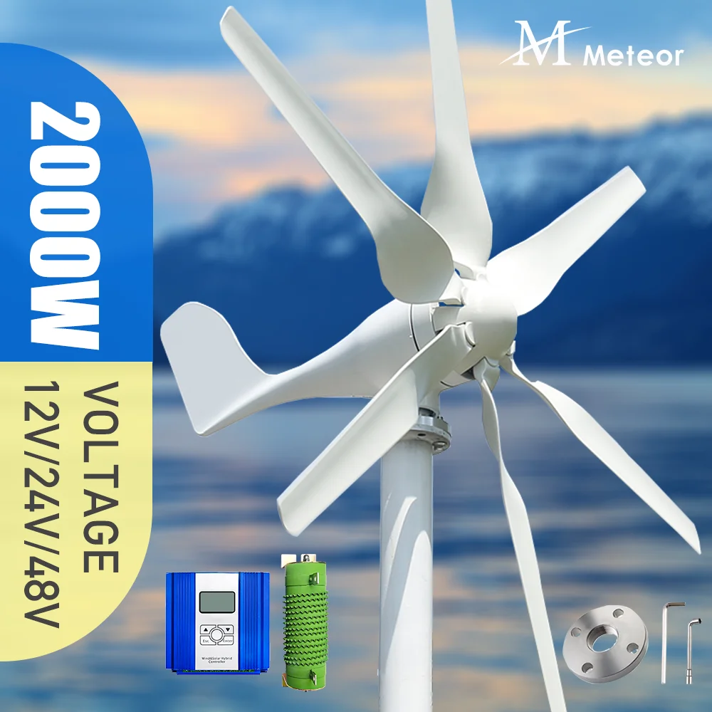 HUIZHITENGDA Générateur d'éoliennes 12000W 12V 24V 48V GÉNÉRATEUR