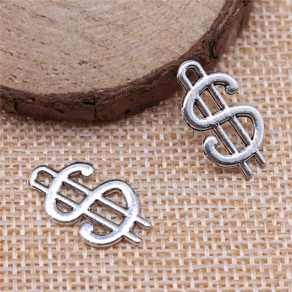 

Men Accessories Us Dollar Sign Charms Accessories For Jewelry 21x12mm 20pcs