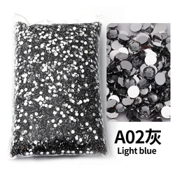 Variety Pack of Small Resin Rhinestones for Nail Art and DIY Crafts - Bulk Wholesale Flat Back Crystals (Black diamond)
