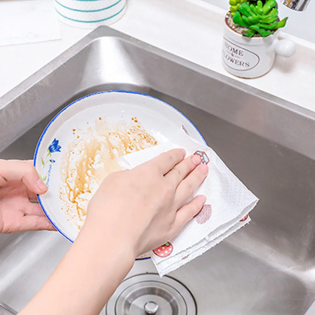 1롤 프리미엄 키친 페이퍼 타월, 초흡수성, 강력한 내구성, 일회용, 기름 제거, 손 건조, 청소, 가정용