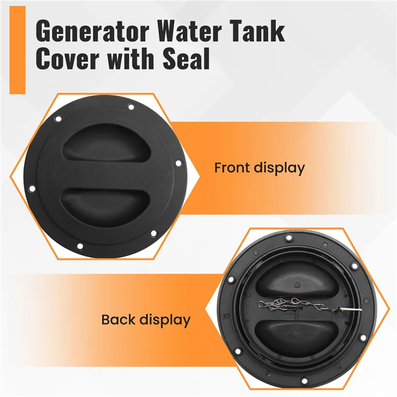 Generator Water Tank Cover With Seal Radiator Plastic Cap Silent Canopy Hatch, Spare Parts A