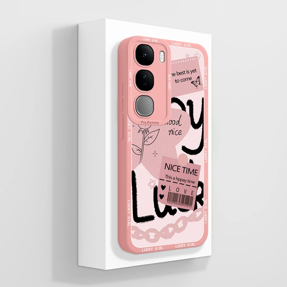 Fashionable Soft Liquid Silicone Phone Case, Compatible with Select Vivo Models, in Chic Back Cover Design