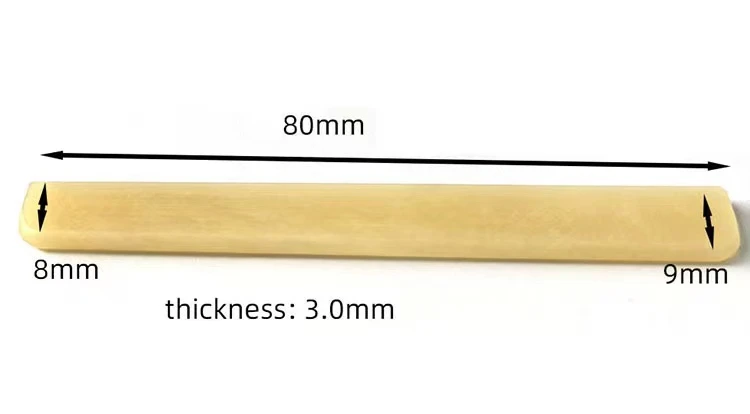 10x UNBLEACHED BONE Saddle for Classical Guitar 80x3x9mm Luthier Builder Nut Bridge DIY guitar bridge guitar nut