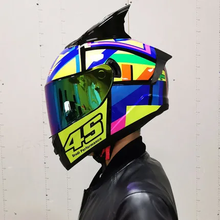 

LVS Motorcycle Helmet Men Women Full Face Motocross Helmet Suitable for Racing and Road Use DOT Approved Motocross Helmets New