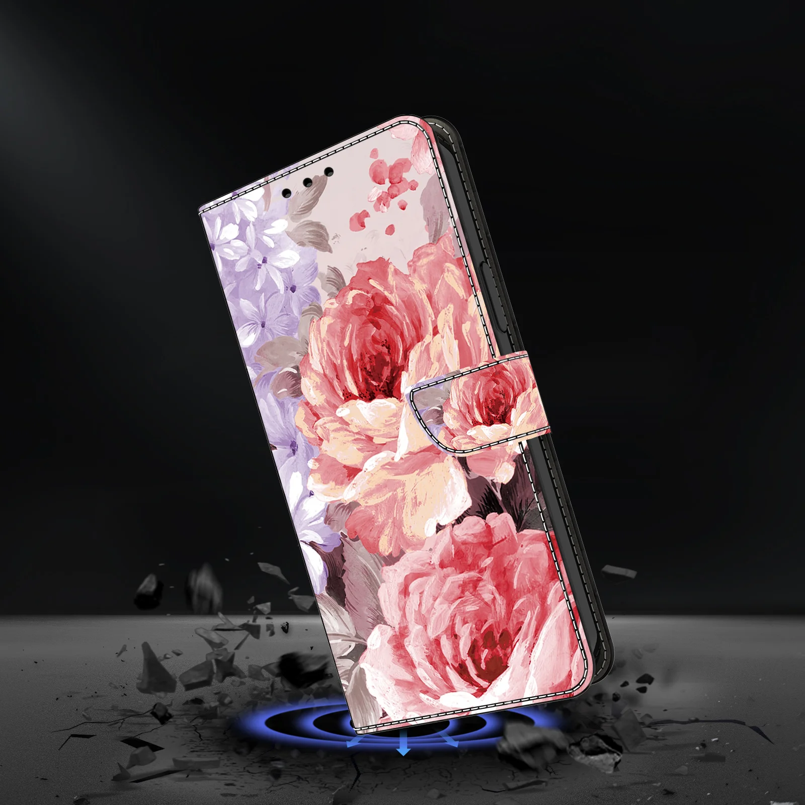 Premium 3D Magnetic Flip Leather Wallet Phone Case
