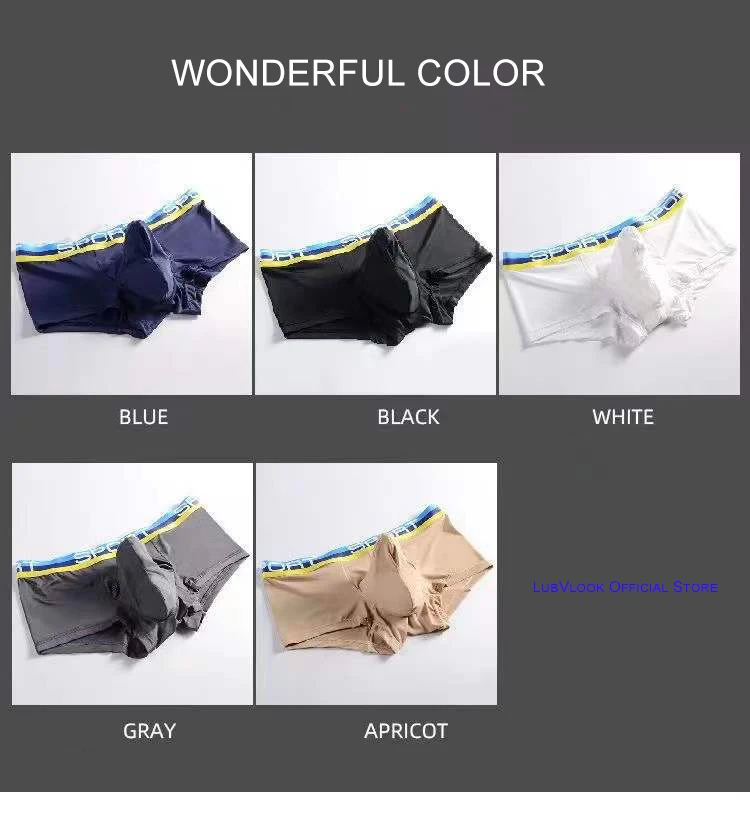 Underwear Sexy for boy for men boxers Elephant nose Underpants Male Panties Breathbale Summer ice silk U Convex Pouch Plus Size cheap underwear for men