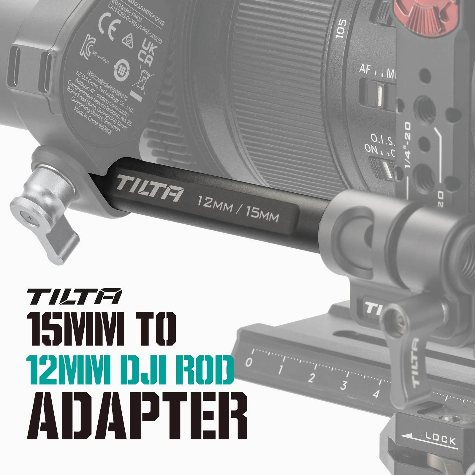

TILTA TA-15R-12R-B 15 мм до 12 мм DJI Rod Adapter-черный