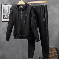 Costume de luxe pour homme Plein Skull, veste de sport printemps-automne, pantalon décontracté, style hip-hop, confortable, col rond, tailles M-XXXL 2