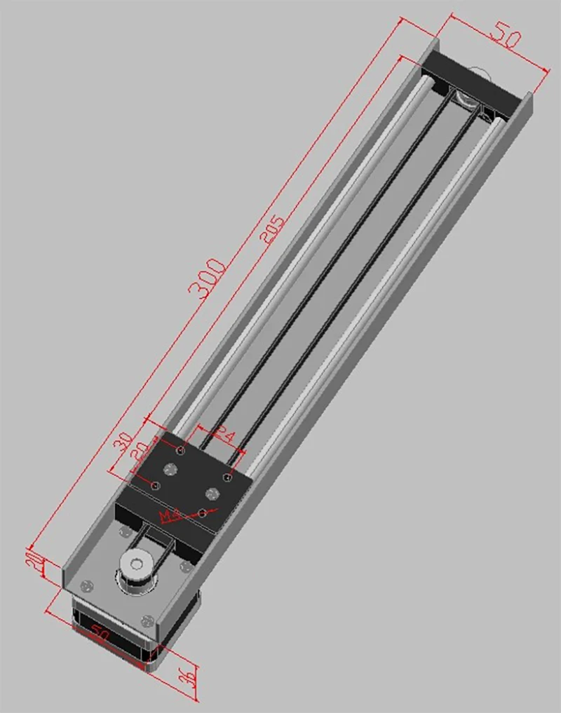 405mm 305mm 205mm 105mm Y42 스테퍼 모터 리니어 슬라이드 모듈
