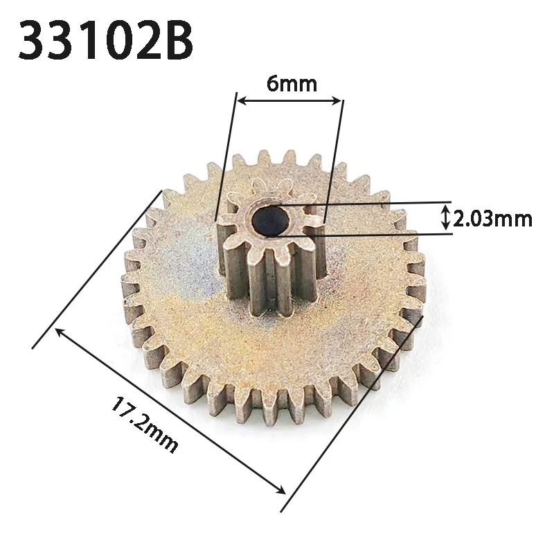 33102b 0,5 m Legierung Doppel zahnrad groß 33 Zähne od = 17,2mm klein 10  Zähne od = 6mm Metall ritzel 33 t 10 t