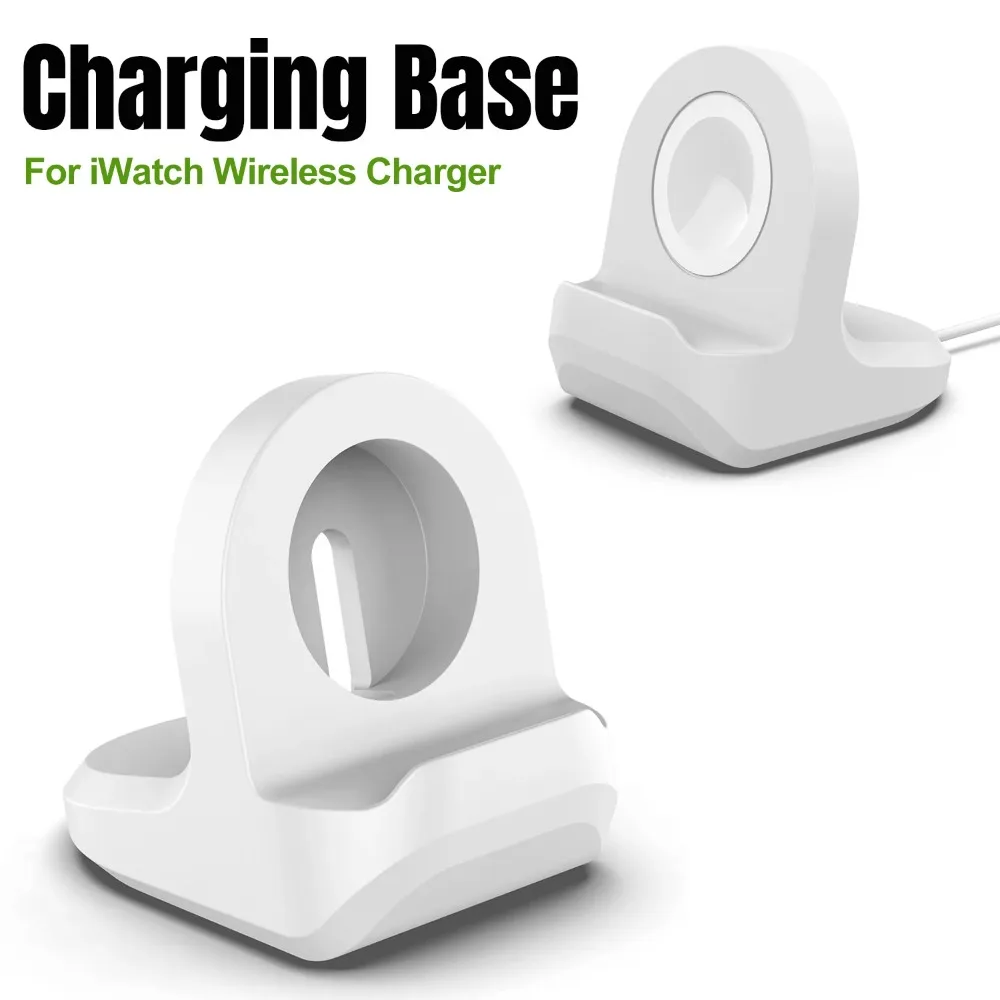 Silicone Watch Wireless Charger Stand Protective Cover For Apple Watch iWatch Desktop