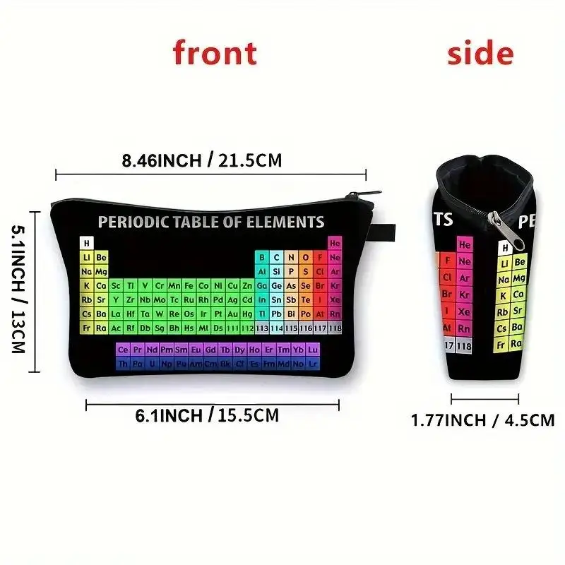 Periodic Table Of Elements Print Home Storage Bag Women Beauty Makeup Bags Girls Cosmetic Case Lipstick Small Pouch Gift