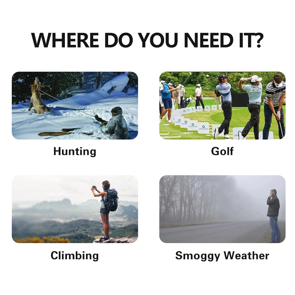 Tactical Hunting 8x42 Rangefinder 1200 Meters Outdoor Ranging Binoculars Telescope Outdoor Distance Measurement IPX5 Waterproof